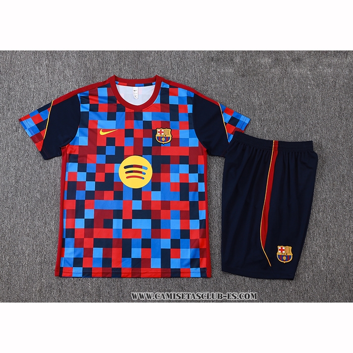Chandal del Barcelona 26-27 Manga Corta Azul Rojo - Pantalon Corto